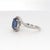 Oval-Cut Blue Sapphire & Diamond Ring in 14k White Gold For Sale - Image 11 of 12