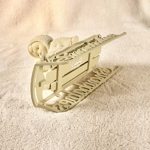 Ceramic Department 56 Snowbabies "Two Little Babies on the Go!" Figurine 1997-2001 Original Box & Packing For Sale - Image 7 of 12