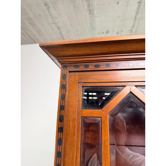 Secessionist Geometric Vitrine Cabinet from August Ungethüm, 1890s For Sale - Image 6 of 18