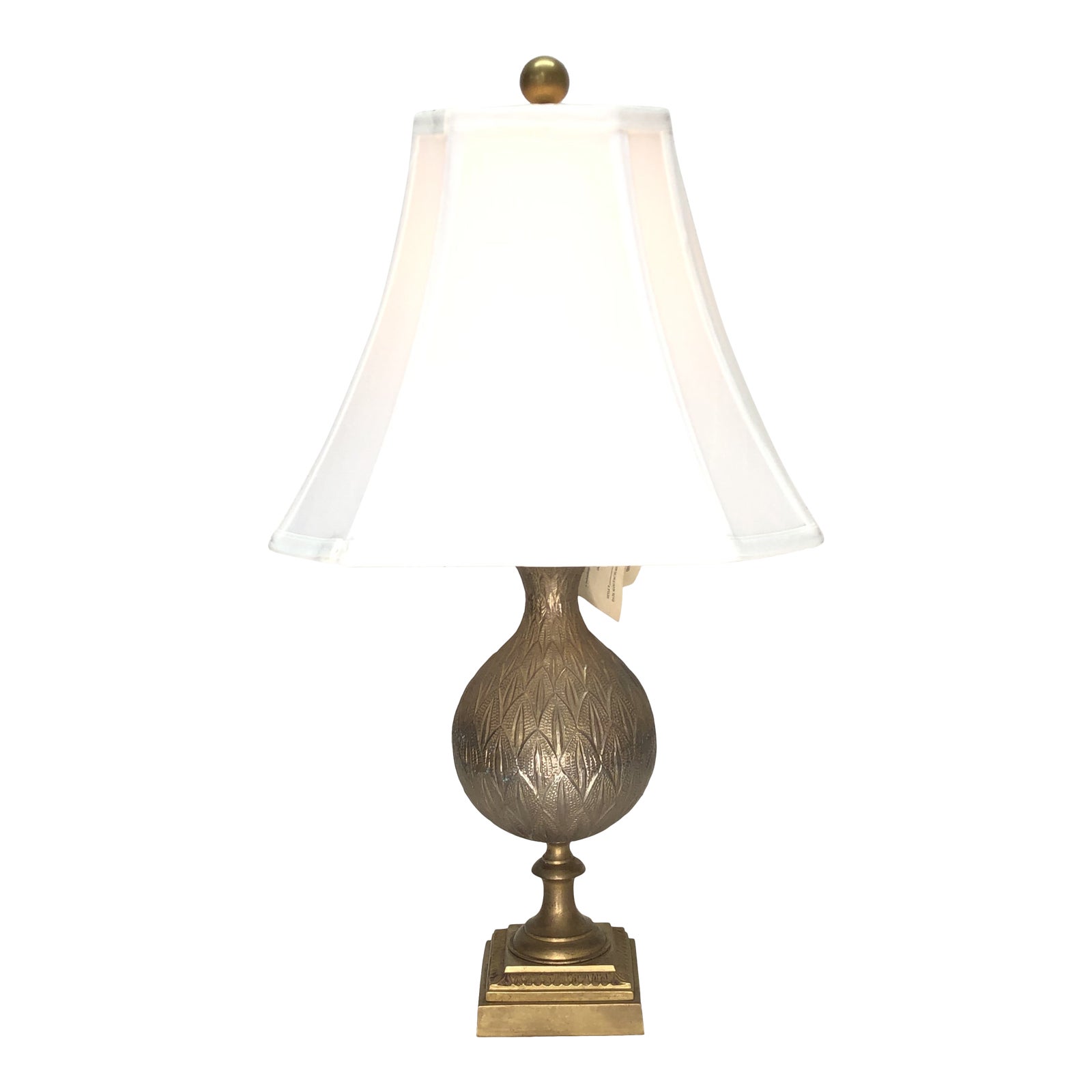 Vintage Bulb Shaped Arterior Brass Lamp, the Tanner Collection Chairish