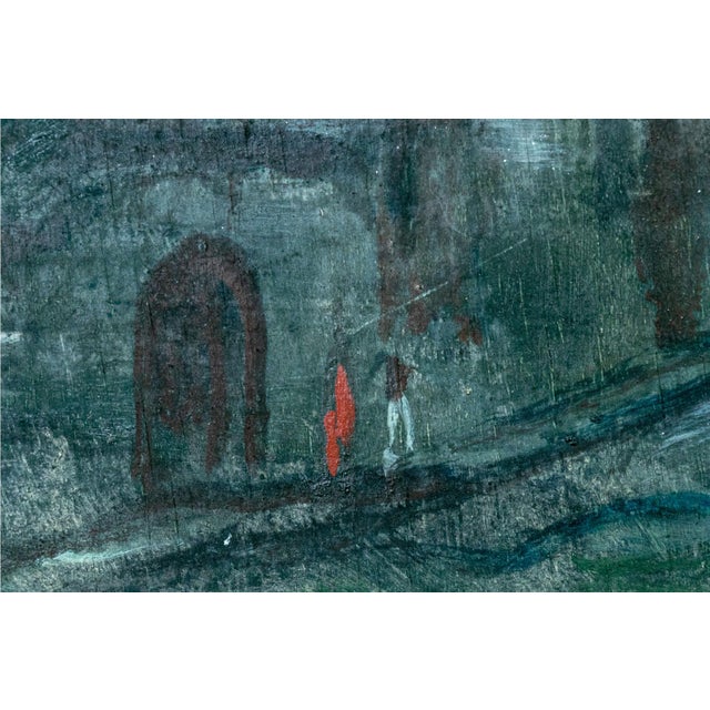 1936 Gordon McCouch Deserted Houses Modernist Landscape Oil on Board For Sale - Image 10 of 18