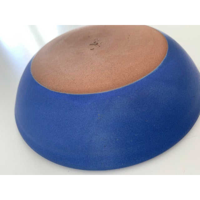 Electric Blue Artisan Ceramic Bowl by Dina No For Sale - Image 9 of 11