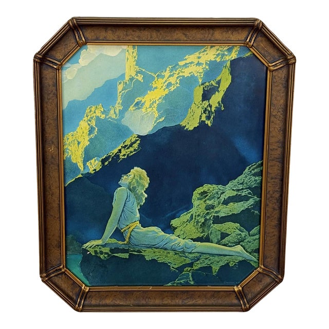 Antique 1920s Art Deco Wild Geese by Maxfield Parrish Framed Lithograph – 15×18 For Sale