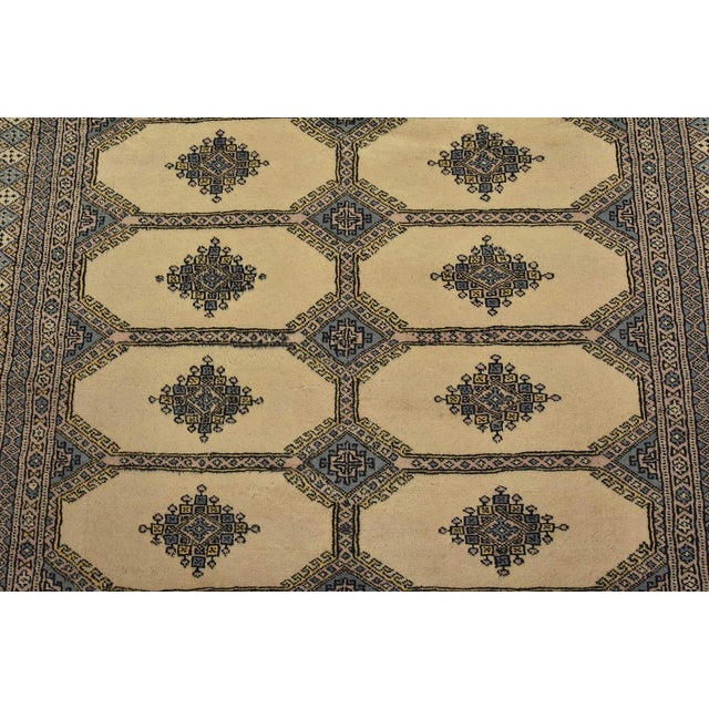 2020s Bokhara Jaldar Rug 5’2” X 8’2” Beige Wool Tribal Hand-Knotted Oriental Carpet For Sale - Image 5 of 12