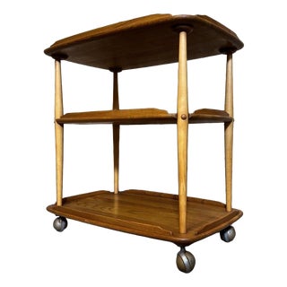 Vintage Blonde Drinks Trolley from Ercol, 1960s For Sale