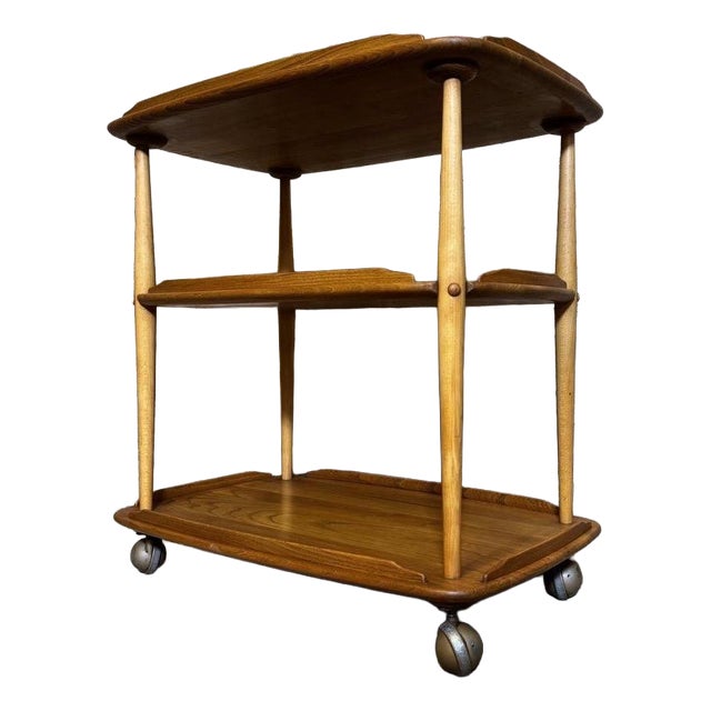 Vintage Blonde Drinks Trolley from Ercol, 1960s For Sale