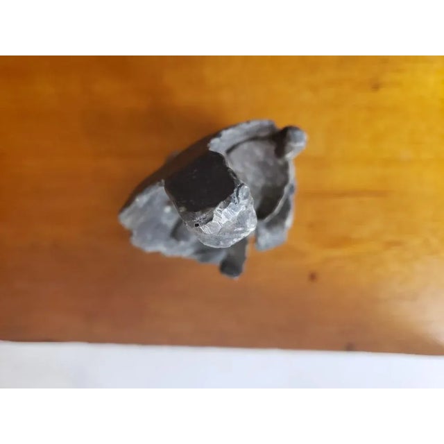 Metal Brutalist Sculpture, Mother & Child, Metal on Stone Base, 1960s/1970s For Sale - Image 7 of 9