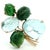 1950s Italian Mid-Century Aquamarine & Green Tourmaline Floral Brooch in 14k Gold For Sale - Image 5 of 17