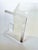 1970s Modern Heavy Lucite Ice Bucket With Liner and Emerald Cut Handles For Sale - Image 12 of 17