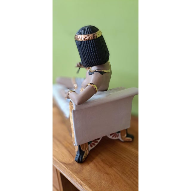 Marco Giner, Cleopatra Figurine, 1986, Porcelain and Gold For Sale - Image 9 of 13