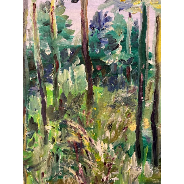Boho Chic Forest Acrylic on Canvas Landscape From a Woodstock Studio For Sale - Image 3 of 4