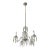 Mid 20th Century Modern Restored Mid Century Five Arm Crystal Chandelier For Sale