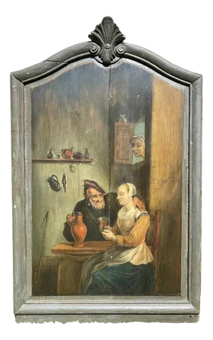 Tavern Scene, Late 18th Century, Oil on Panel