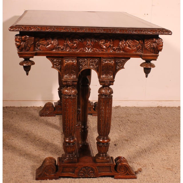 Renaissance Walnut Center Table For Sale - Image 6 of 15