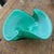 Glass Freeform Gree Glass Bowl For Sale - Image 7 of 7