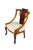 Biedermeier Antique 19th C. Mahogany Regency Empire Klismos Library Desk Gondola Arm Chair For Sale - Image 3 of 18