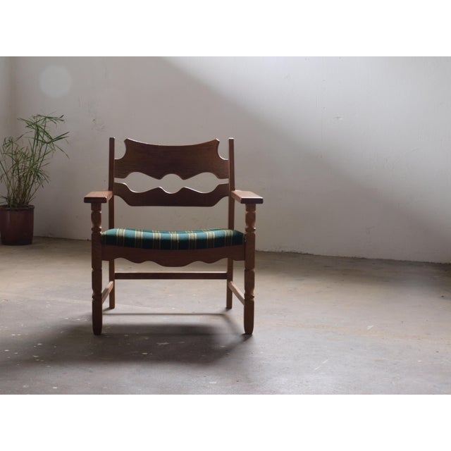 Danish Brutalist Razorblade Armchair by Henning Kjærnulf, 1960s For Sale - Image 12 of 18
