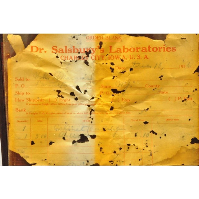 Vintage Medical Device Wooden Case for Bleeding Needle and Loop Kit With Tin Can For Sale - Image 10 of 12