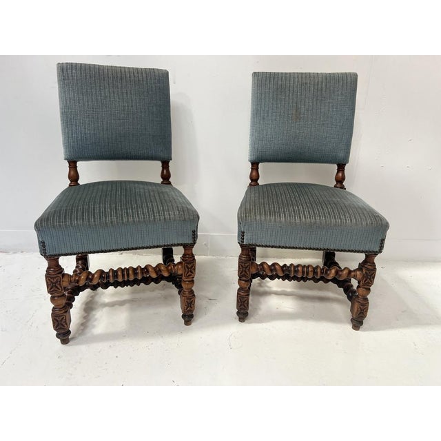 19th Century Louis XIII Twisted Oak Chairs, Set of 2 For Sale - Image 10 of 12