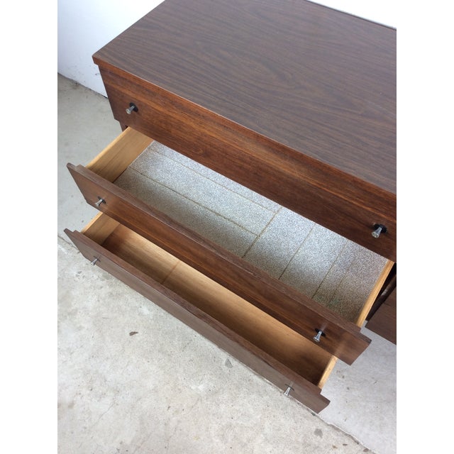 Mid Century Modern Six Drawer Dresser With Chrome Hardware by Stanley For Sale - Image 12 of 16