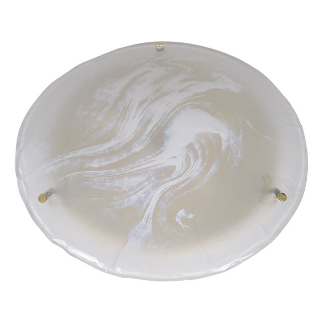 Murano Veined Ceiling Light, 1970s For Sale