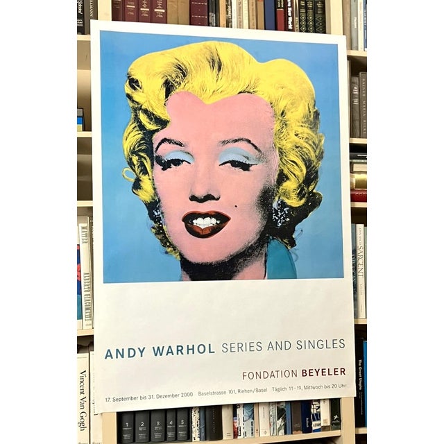 Blue Andy Warhol Shot Blue Marilyn Original Large Swiss Exhibition Poster For Sale - Image 8 of 10