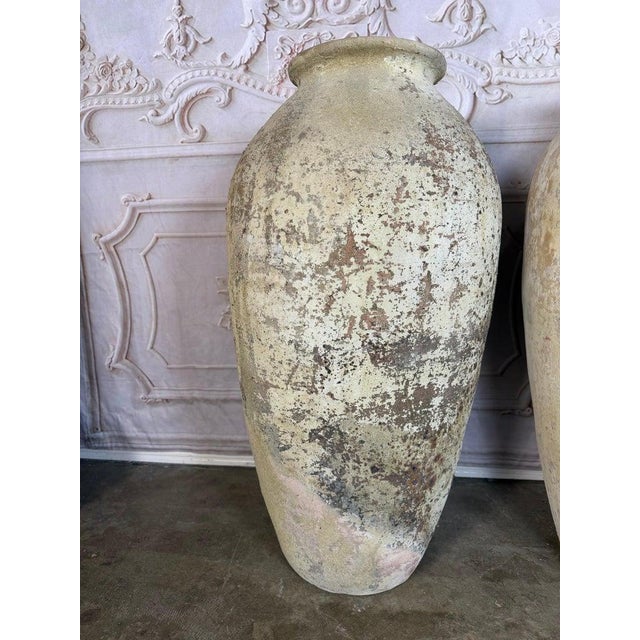 Spanish Spanish Colonial Hand-Painted Terracotta Urns, Mid-20th Century For Sale - Image 3 of 11