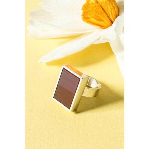 Metal Silver and Carnelian Ring by Elis Kauppi, 1960s For Sale - Image 7 of 7