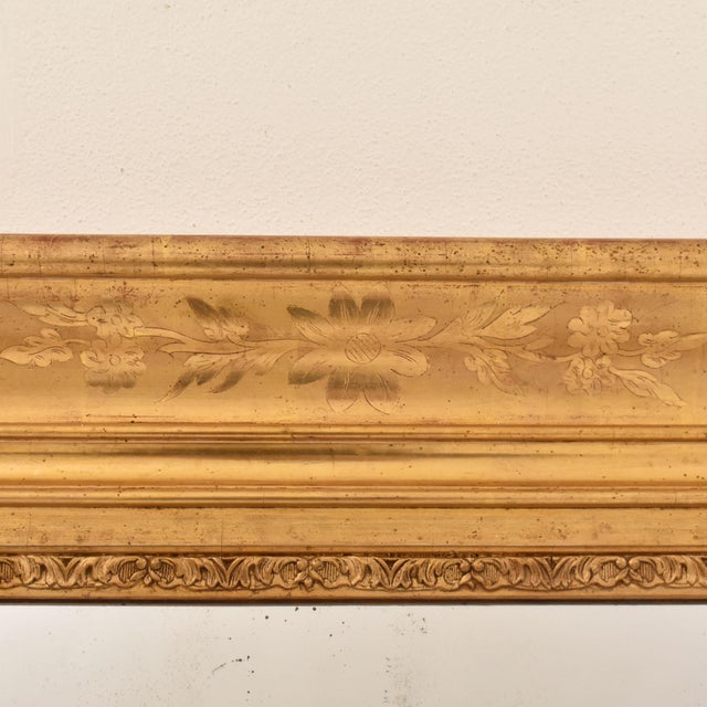 Glass Antique Louis Philippe Gold Leaf Mirror, 1850s For Sale - Image 7 of 11