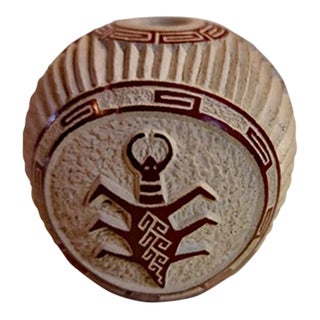Vintage Native American Vessel With Unique 6-Legged Creature by Tom Polacca (Nampeyo) For Sale