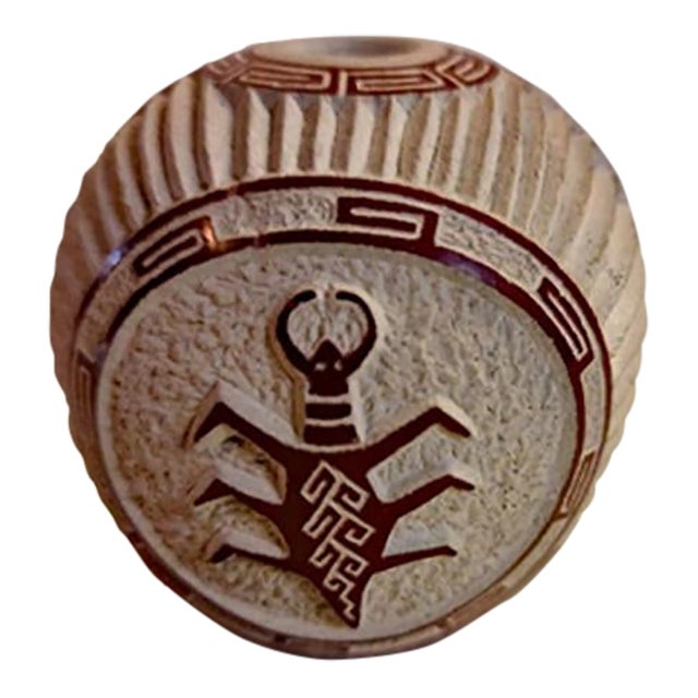 Vintage Native American Vessel With Unique 6-Legged Creature by Tom Polacca (Nampeyo) For Sale