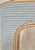 Vintage Custom Painted Baby Blue Gold Arched Pencil Reed Glass Shelving Unit Etagere For Sale - Image 12 of 13