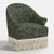 Wood Cecile Ivory Fringe Swivel Chair in Prairie Floral Moss Blue For Sale - Image 7 of 7
