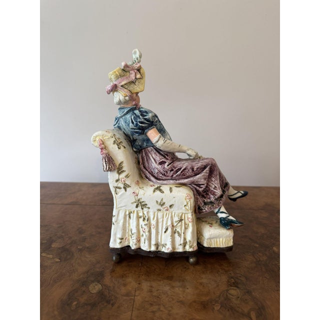 Antique Victorian Musical Figures, 1880, Set of 2 For Sale - Image 10 of 13