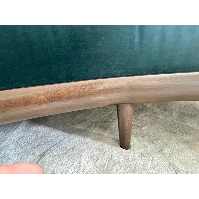 2020s A. Rudin Curved Velvet Sofa For Sale - Image 5 of 8