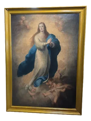 Spanish School Artist, Immaculate Conception, Oil on Canvas, 19th Century, Framed