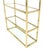 1970s Solid Square Brass Tube Five Glass Shelves Etagere Display Fixture Vitrine For Sale - Image 5 of 6