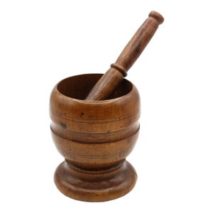 Late 18th Century English Treen Mortar and Pestle