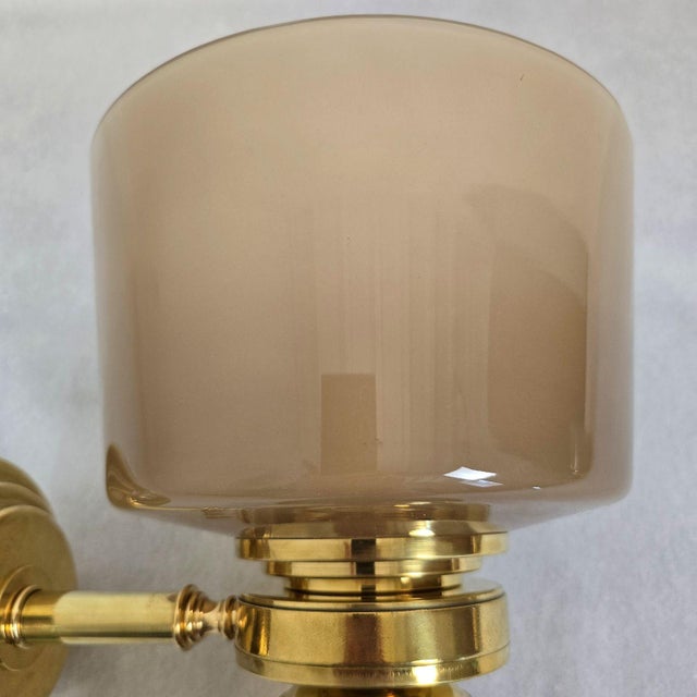 1990s Petrol Blue, Beige Murano Glass Sconces - a Pair For Sale - Image 14 of 15