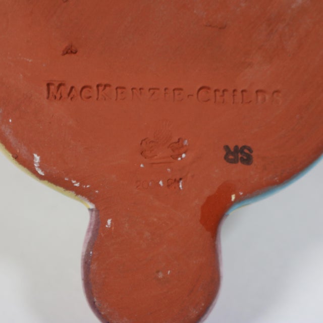 Mauve Mackenzie Childs Wall Pocket Boho Chic Pastels in the Keukenhof Pattern For Sale - Image 8 of 9