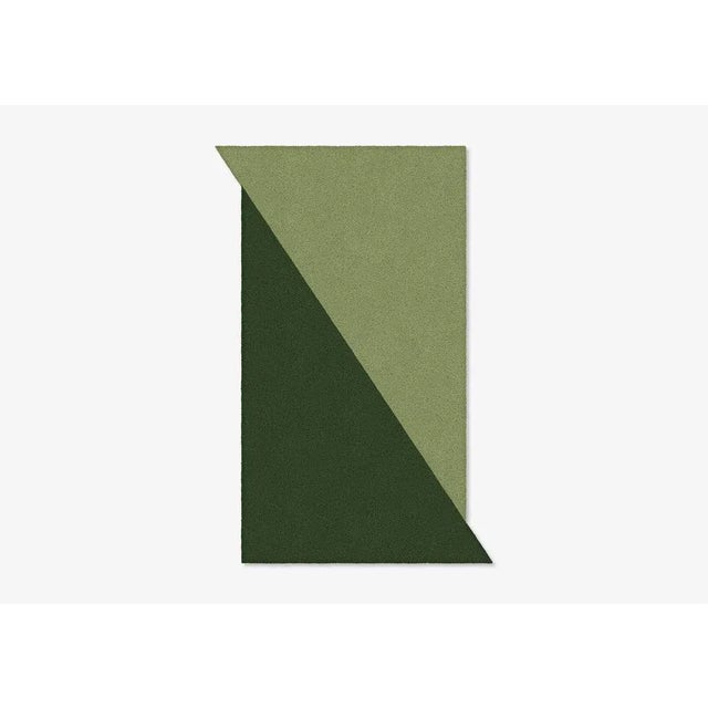 Contemporary Green Triangle Shape Out Rug from Marqqa For Sale - Image 3 of 3