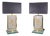 Monumental Lamps in Brass and Carrara Marble, Italy, 1980s, Set of 2 For Sale