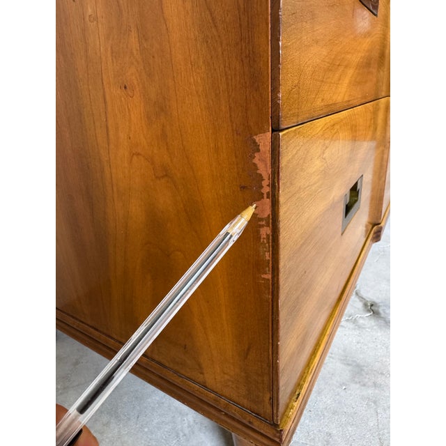 1970’s Mid-Century Modern John Widdicomb 9-Drawer Dresser With Brass Hardware For Sale - Image 12 of 12