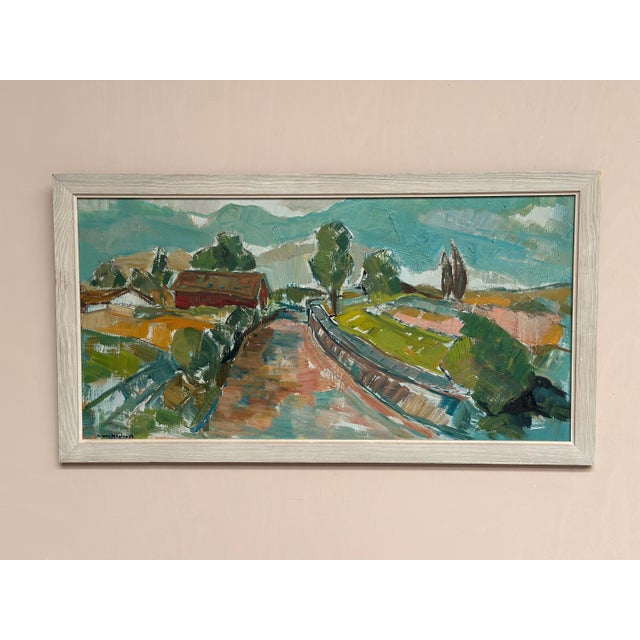 Sture Haglundh, Landscape, 1950s, Oil Painting on Panel, Framed For Sale - Image 10 of 18