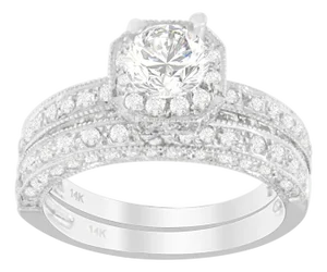 14K White Gold 1 ct. TDW Round Cut Diamond Ring (G-H, I1-I2)