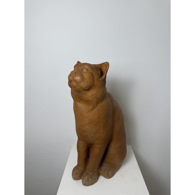 Montelupo Fiorentino Tuscan Artist, Sculpture of a Seated Cat, 19th Century, Terracotta For Sale - Image 11 of 18