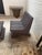 Postmodern Sculptural Slatted Lounge Chair and Matching Ottoman in Charcoal Gray, Circa 1990s For Sale - Image 9 of 9