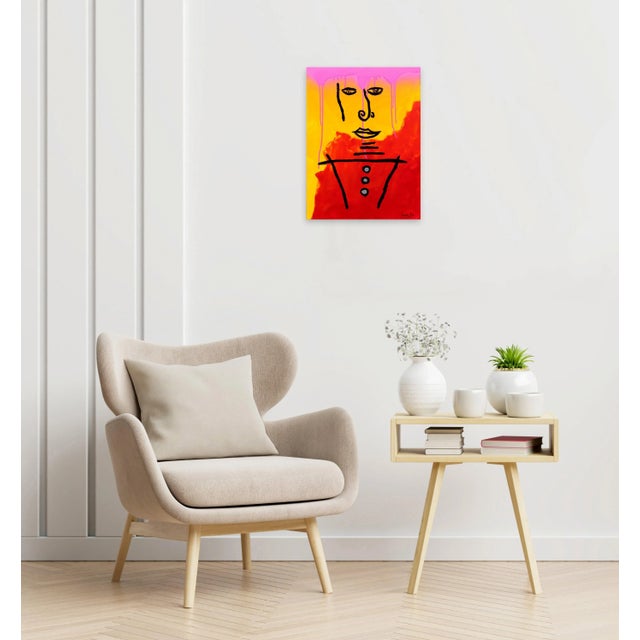 Red "Big Night Tonight" Original Artwork by Soren Grau For Sale - Image 8 of 10