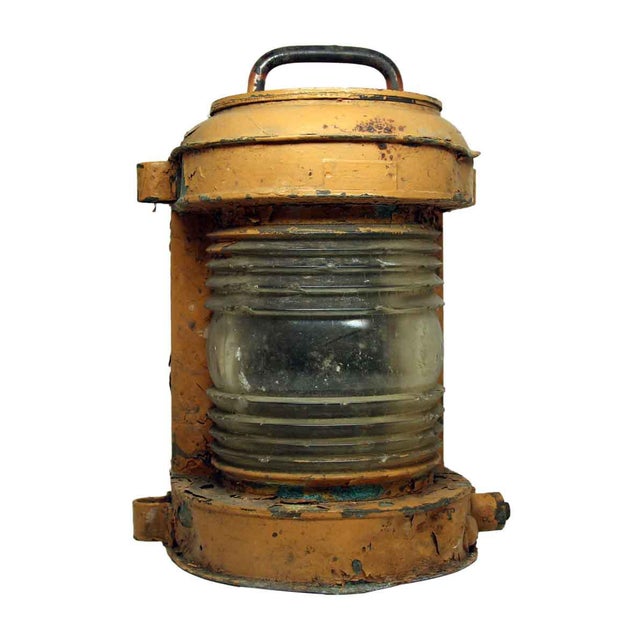 Perko Orange Marine Lantern | Chairish