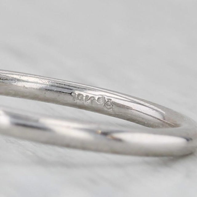 Metal 1.08ctw Diamond Halo Engagement Ring 14k White Gold Size 7 Gia For Sale - Image 7 of 8